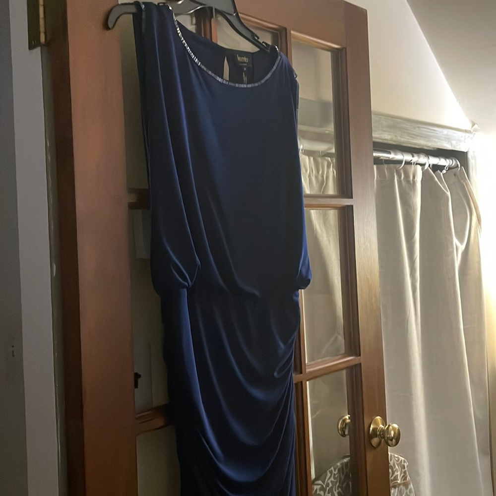 Navy blue evening gown